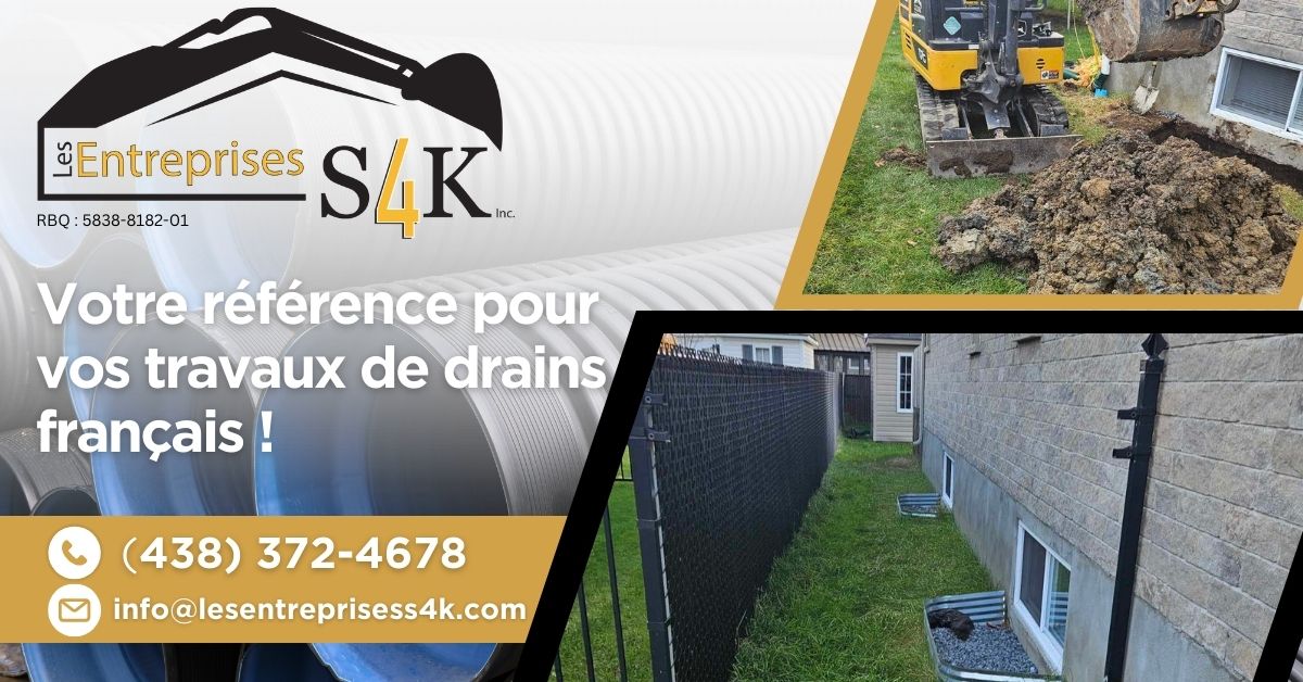 Entreprise spécialisée en drain Beauharnois